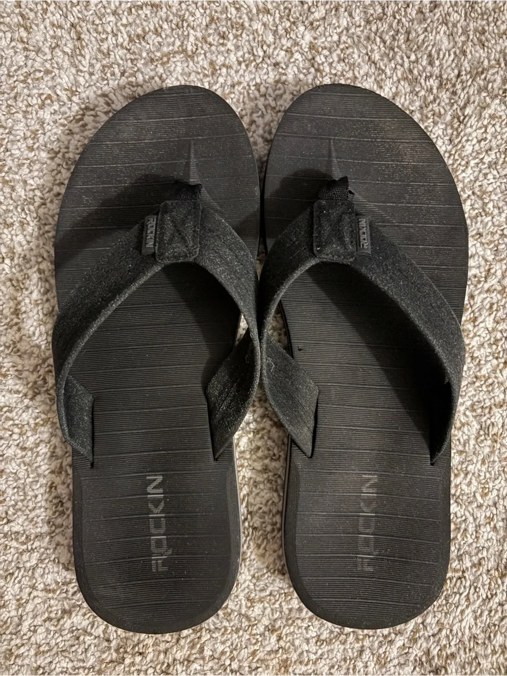 Rockin Black Men's Flip Flops
